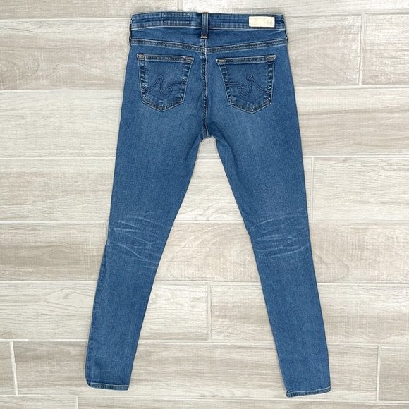 AG Adriano Goldschmied The Low-Rise Legging Ankle Super Skinny Distressed Jeans - Picture 3 of 16